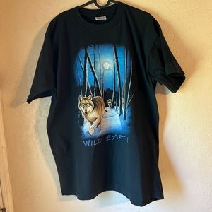 Wild earth vintage wolf Nature shirt.